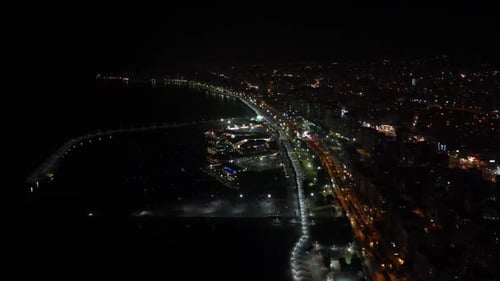 Marina Aerial View Midnight