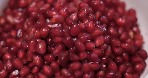 Pomegranate Seeds in Close Up Detail