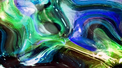 Colorful Blue Green Liquid Animation