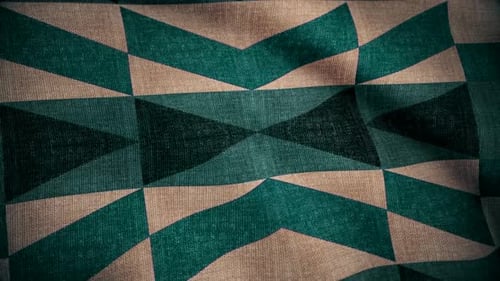 Abstract Waving Fabric with Geometric Pattern