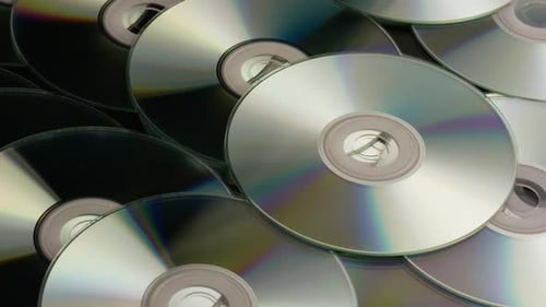 Rotierende Aufnahme von Compact Discs - CDs 044