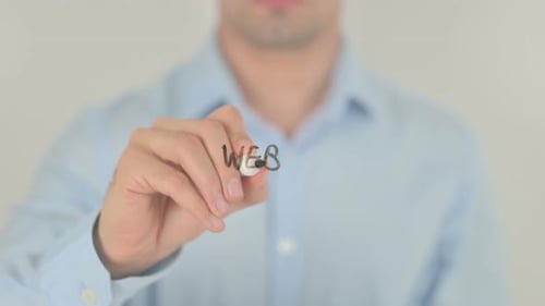 Website Development, Writing on Transparent Screen