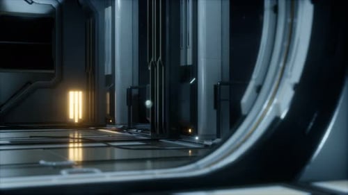 Tunnel de science-fiction ou couloir spatial