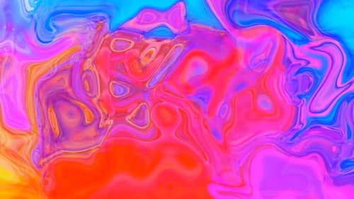 Vibrant Psychedelic Fluid Abstract Background Animation