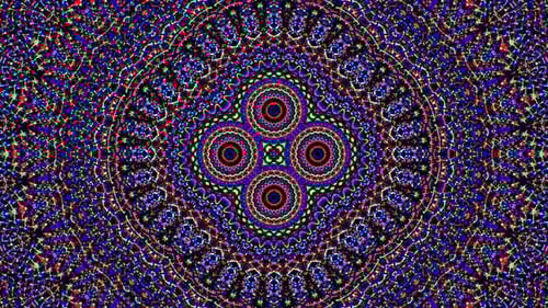 Vibrant Psychedelic Geometric Kaleidoscope Pattern Loop