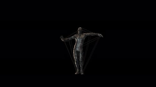 4K Wired Art Mannequin Tanzen