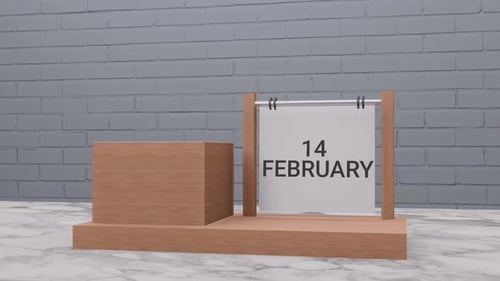 14 Febuary date on calendar