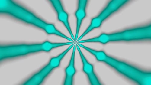 Abstract Light Blue Flower Style