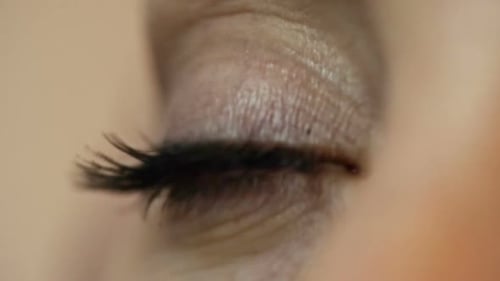 Computer Screen Reflected in Female Eye