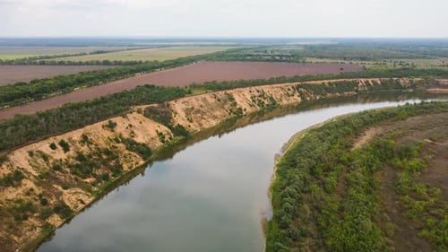 Luftbild der Biegung des Big River
