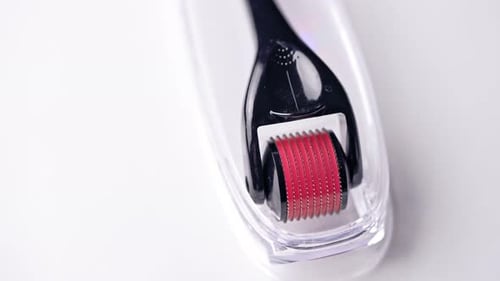 Close Up of Derma Roller Beauty Treatment