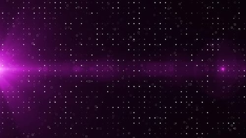 Animated Digital Grid Background with Glowing Purple Light Beam