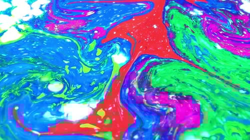 Abstract Colorful Liquid Swirling Art