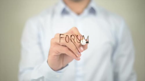 Schreiben im Forum auf transparentem Bildschirm