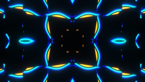 Caleidoscópio multicolorido abstrato de néon brilhante