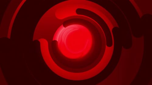 Abstract Red Concentric Circles Motion Background