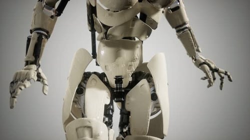 3D Robot Torso Assembling Animation