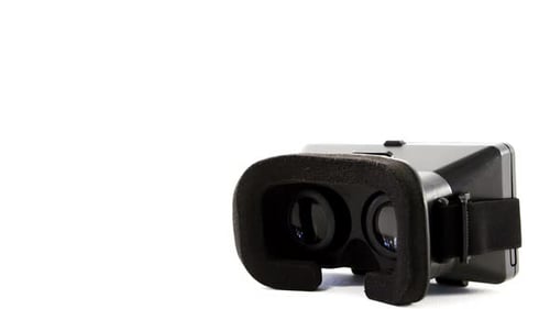 Close-up of virtual reality headset