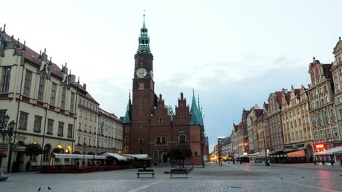 View of Famous Polish City Wroclaw.