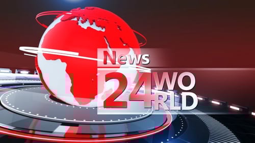 Introducción a las noticias de difusión, fondo de color rojo 3