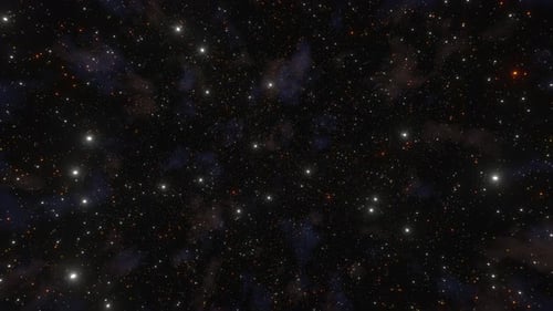 Cosmic Flight Through Stars and Nebula Background