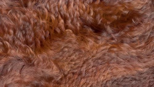 Abstract Wavy Brown Fur Texture Animated Background