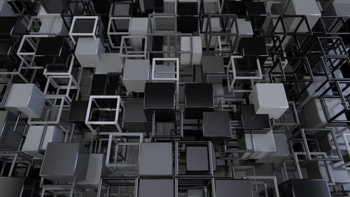 Seamless Looping Dynamic Geometric Cubes Background Animation