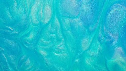 Liquid Blue And Turquoise Paint