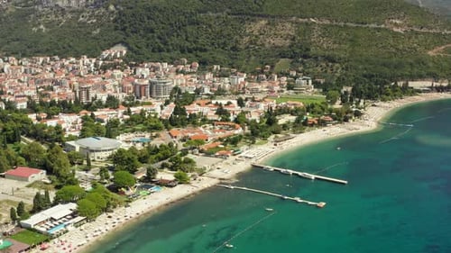 Aerial Shot Budva Montenegro