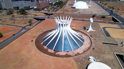 Centro de Brasília, Brasil. Paisagem aérea do marco da capital brasileira do país.