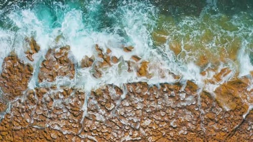 Flug über Stony Beach und Waves
