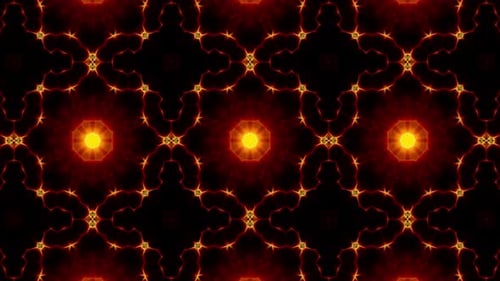 Red Fire Kaleidoscope Loop 4K 13