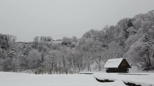 Winterschnee fällt