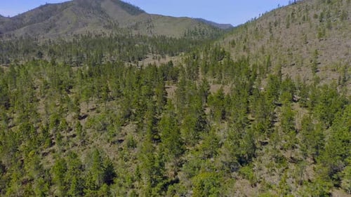 Fly Over Country Road With Nuevo Valleys In Background Near Constanza, Dominican Republic. Aerial Dr
