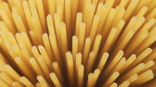 Close-up Top View of Uncooked Italian Pasta