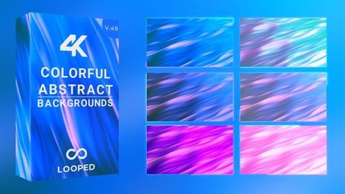 Dynamic Abstract Wavy Color Backgrounds Loop