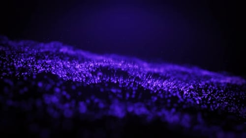 Abstract Purple Waving Particles Background Motion Loop