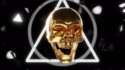 Golden Skull VJ Loop 4K