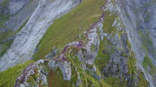 Lofoten Islands and Beach Aerial View in Norway