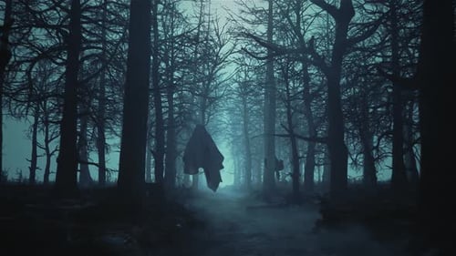 Recorre un bosque oscuro y aterrador con fantasmas voladores