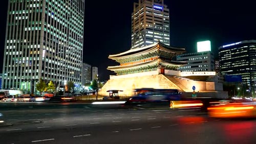 Belo palácio gyeongbokgung em Seul, Coreia do Sul