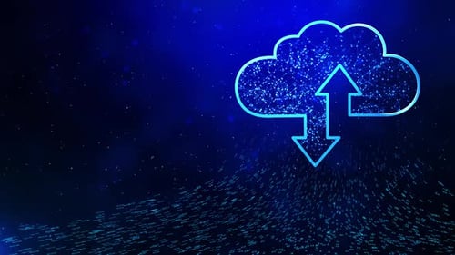 Abstraktes Rechenzentrum, Datenfluss 3D 4K Abstrakte Technologie Big Data