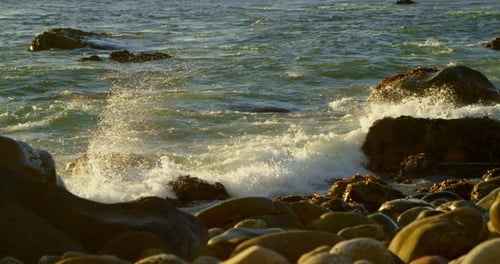 Waves in The Sea on A Sunny Day 4k