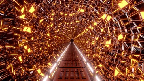 3D rendered animation, alien science fiction gangway