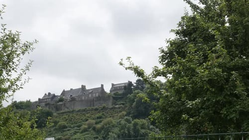 AVRANCHES, FRANCE - JULY 2016 Old houses on the hill settlement in wester French region of Normandy