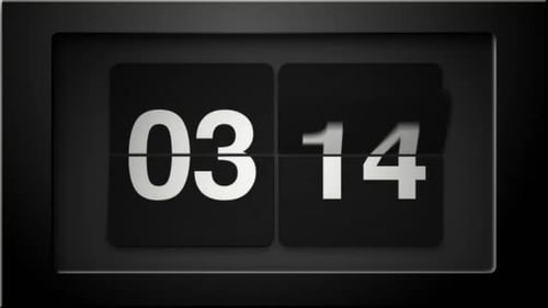 Framed Time Flying Retro Flip Clock Loop