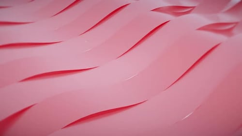 Abstract Flowing Red Waves Animated Background