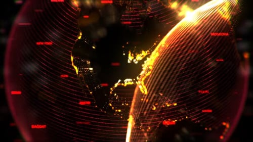 Digital World News Seamless Loop