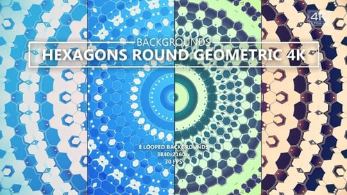 Animated Hexagon Geometric Background Patterns