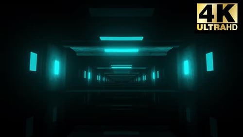 Futuristic Tunnel Animation with Pulsating Neon Lights and Dynamic Color Change